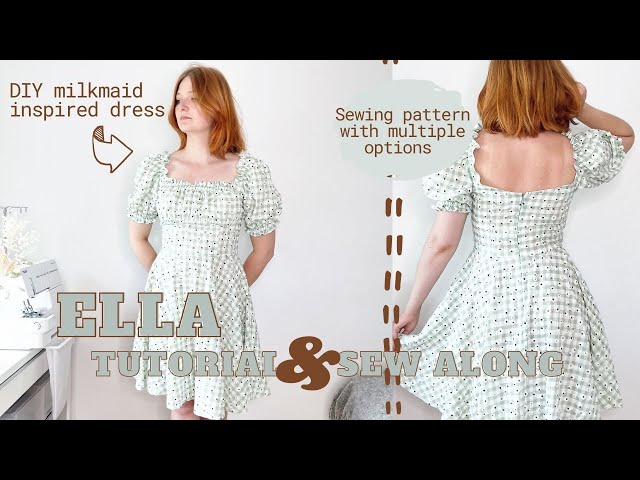 How to Sew a vintage inspired milkmaid dress // Ella Pattern Tutorial and Sew along!