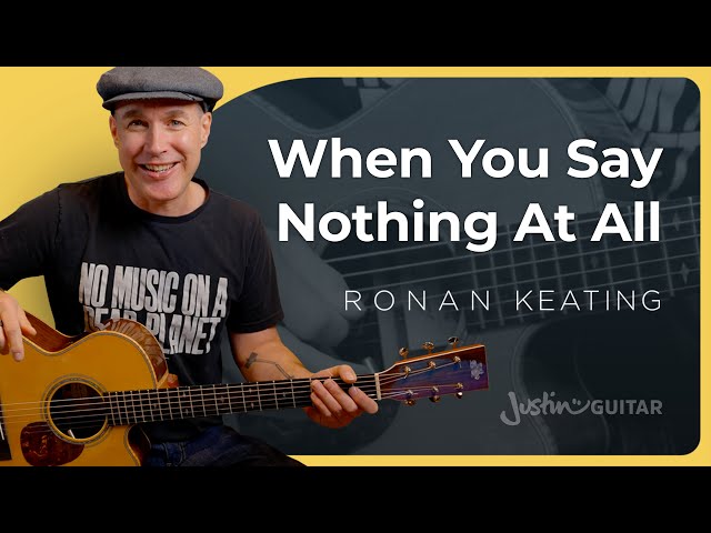 When You Say Nothing At All | Easy Guitar Lesson