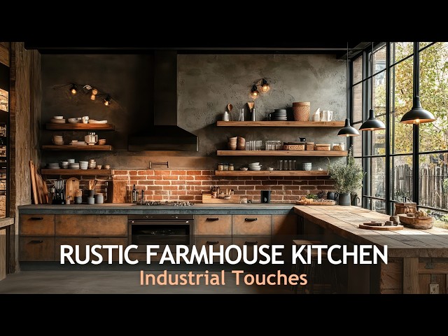 Stunning Ideas for a Rustic Farmhouse Kitchen with Industrial Flair