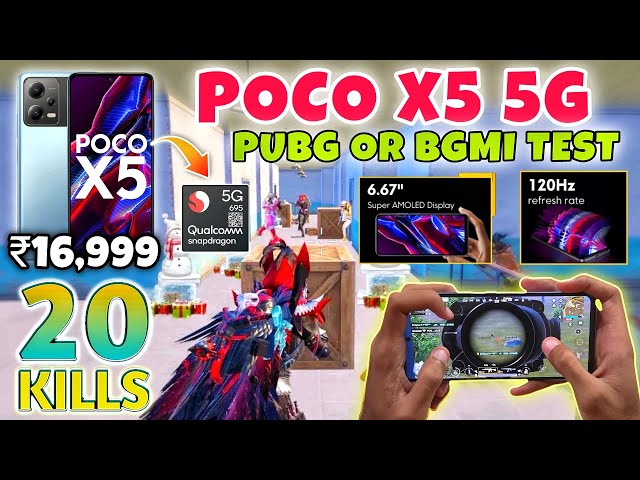 🔥POCO X5 5G BGMI TEST - POCO X5 5G PUBG TEST WITH FPS METER - SD 695