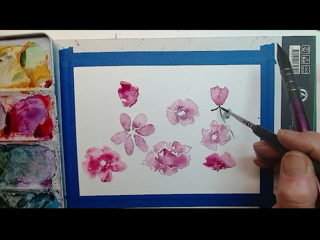 Simple Watercolor Tricks for making flowers! BEGINNERS!