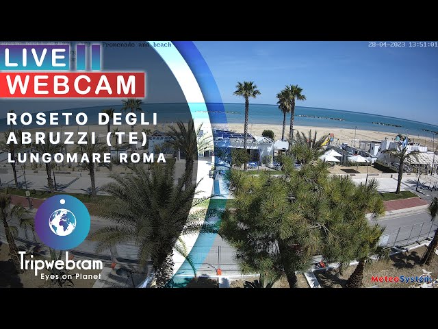 Roseto degli Abruzzi Italy Live Webcam - Lungomare Roma