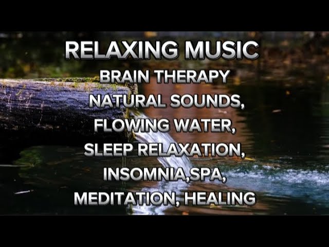 RELAXING MUSIC  BRAIN THERAPY NATURAL SOUNDS, FLOWING WATER, SLEEP RELAXATION, INSOMNIA,  MEDITATION