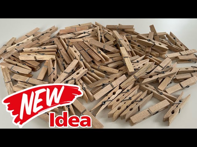 Very Cute Idea with Wooden Pegs! Do it yourself! Recycle!