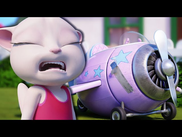 Talking Tom | Angela's Broken Plane✈️ | Cartoons For Kids | Cartoon Crush