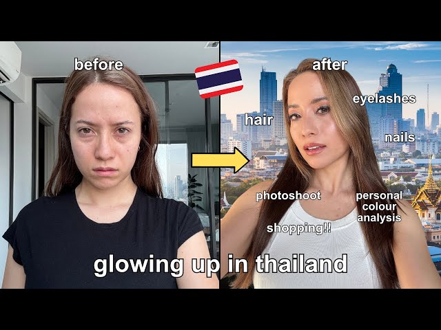 EXTREME glow up in THAILAND 🇹🇭 personal color analysis, photoshoot, lashes, nails, hair, shopping