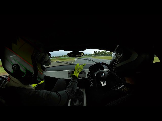 BMW Z4 E85 Insta360 at Sandown in the wet