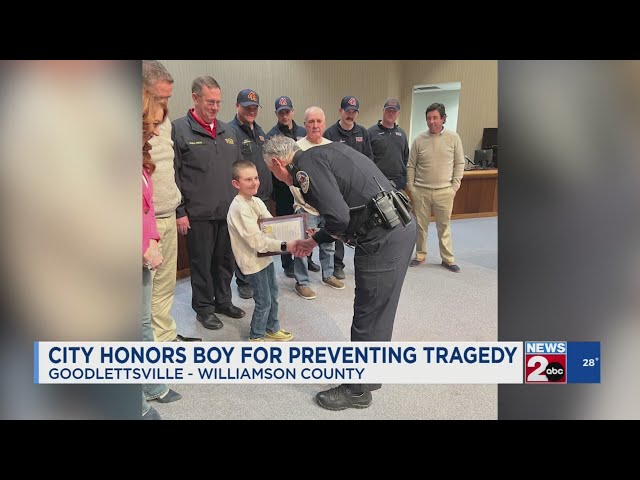 City of Goodlettsville honors boy for preventing tragedy