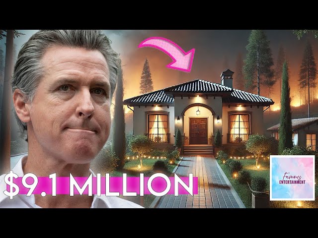 California Gov Gavin Newsom’s $9.1 Million Mansion Survives Wildfires | House Tour 2025