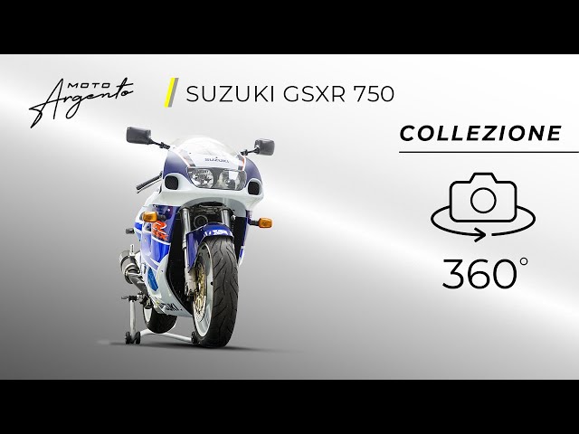 SUZUKI GSX R 750 - Moto da Collezione - Vista a 360° - Moto Argento