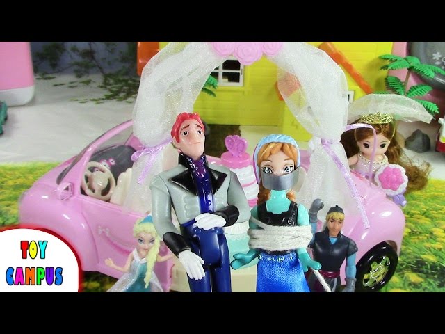 Princess Anna is Taken By Hans on a Wedding Car | 미미 웨딩카 | ToysReview ToyCampus