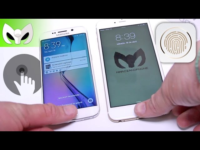 Galaxy S6 EDGE VS iPhone 6 Plus, DUELO HUELLAS DACTILARES - (Comparación - Evolución y  Análisis)