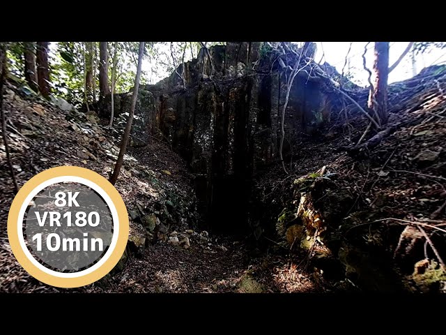 10 Min Meditation Dark cave in nature VR180 8K Binaural ASMR