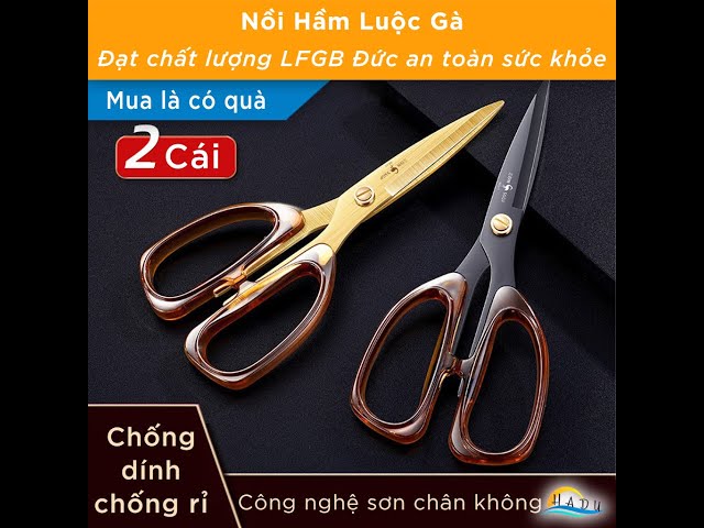 Kéo Văn Phòng Đa Năng Cao Cấp Không Dính Không Gỉ Đạt Chất Lượng Đức SSGP Hộp 2 Cái