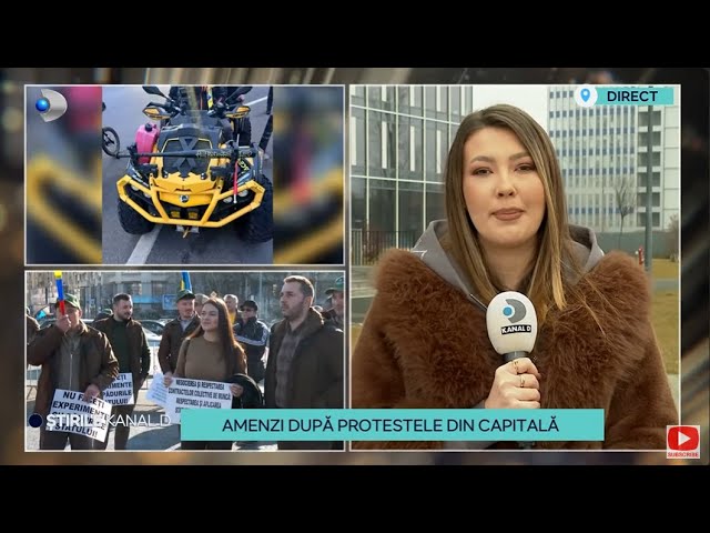 Stirile Kanal D - Amenzi dupa protestele din capitala | Editie de pranz