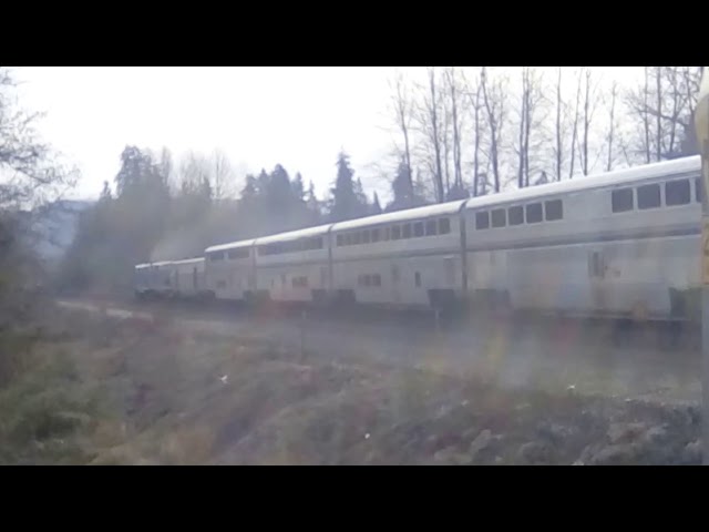 bnsf Amtrak Union pacific trains 1 28 2019 castle rock, wa