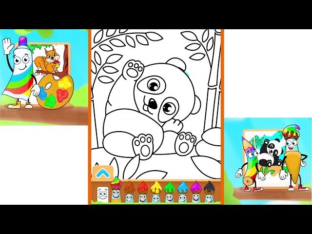 Coloring Pages for Children | Animals Drawing and Coloring | Kids School