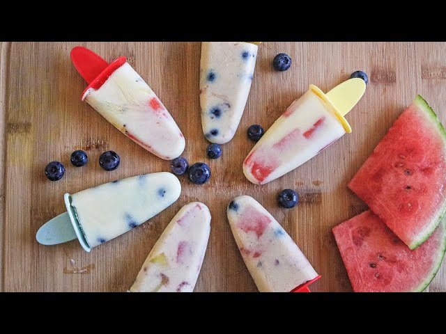 🍦RECETA HELADO CASERO VEGANO 🍉Receta polo de fruta 🍍