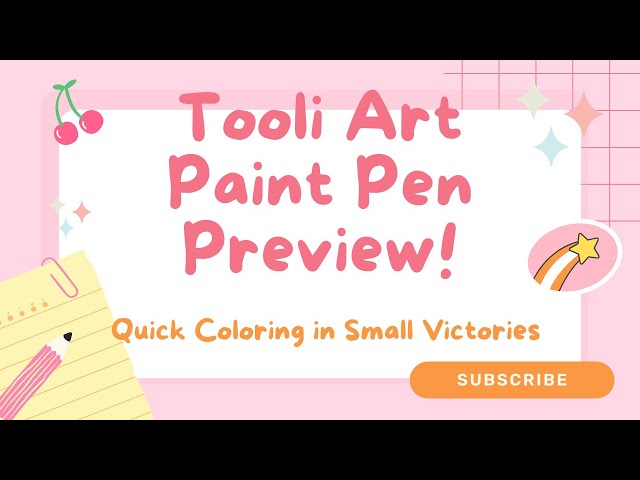 Come Test Out my New Paint Markers With Me! #tooliArt #smallvictories #acrylicmarkers