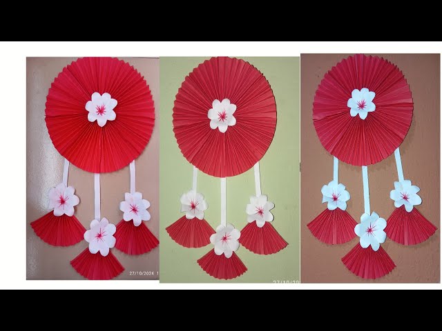 DIY Wallmate | Paper Flower Wall Hanging | Wall Decoration Paper Craft Idea