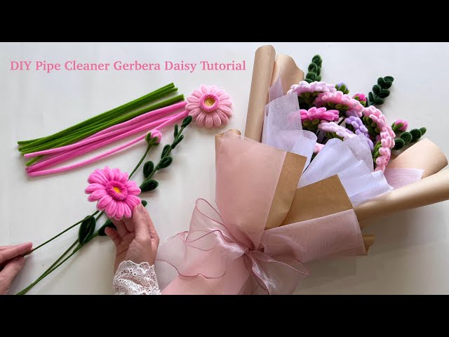 How to make Gerbera Daisies from Pipe Cleaner | DIY Gift Ideas Gerbera Bouquet