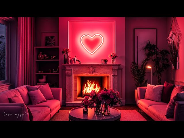 Beautiful Valentine Piano Music for Relaxing 🌹 Happy Valentine's Day, Fireplace Relaxing Music