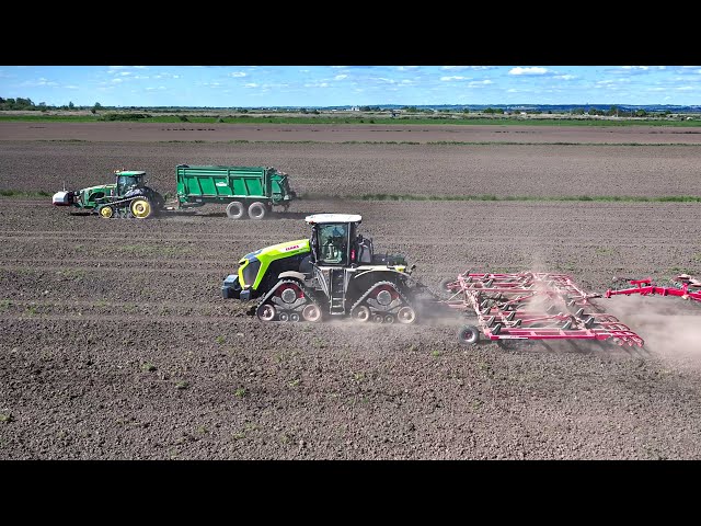 XXL Préparations de sol 2024 ! CLAAS Xerion 12.650 + 2x JD 8RT !