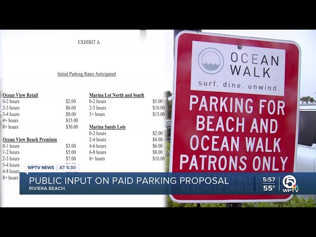 Riviera Beach considers charging to park at Marina District, Ocean Walk