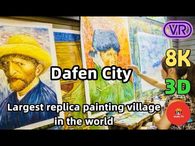 【180° VR】Dafen Oil Painting Village In China - Largest Replica Painting Village In The World - 8K VR