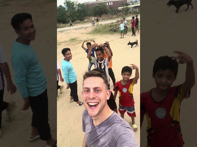 Playing Football with Kids in Cambodia