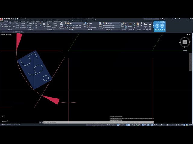 AI의 AutoCAD 49강 치수설정(문자)