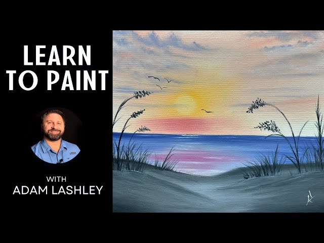 Ocean Sunrise | Wet on Wet Oil Painting | Paint with Adam