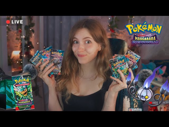 ASMR abriendo sobres de CARTAS POKÉMON 🔴✨(Mascarada Crepuscular)