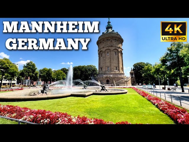 Mannheim Walking Tour in 4K Ultra HD | Discover Water Tower, Mannheim Palace & More