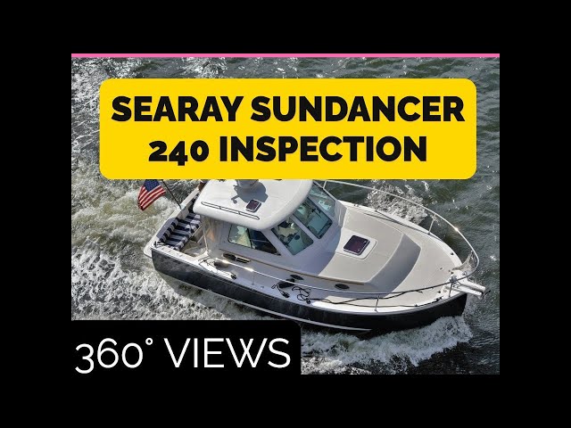 Full 360° views of 2002 Sea Ray 240 Sundancer Boat Inspection - Engine Compartment