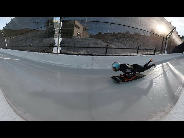 Headfirst and inches from the ice, skeleton athletes fly