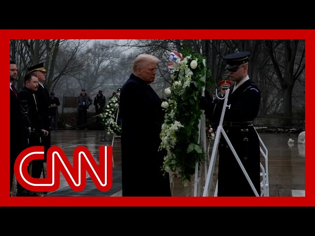 Trump and Vance lay wreaths at the Tomb of the Unknown Soldier