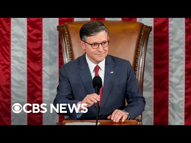 Mike Johnson addresses House of Representatives after winning speaker bid