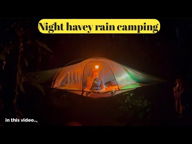 Havey rain camping | Camping | rain camping | uttarakhand forest camping | solo camping  heavy rain