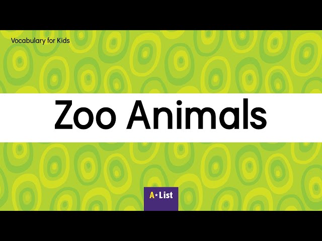 Vocabulary for Kids l Zoo Animals