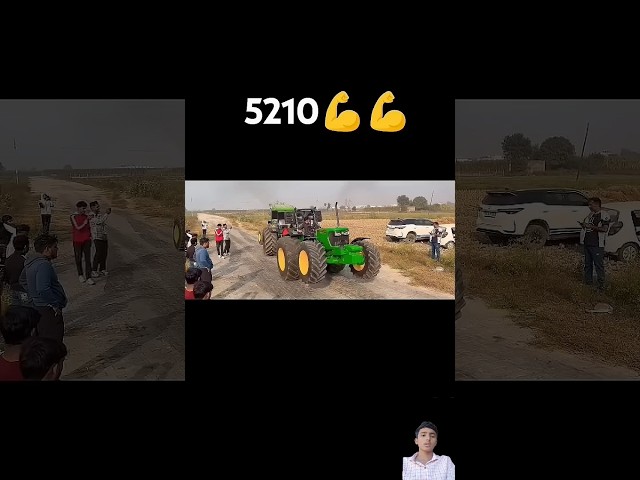 5210 vs John Deere 4x4 5075 reel bangi #shortvideo #viralshorts #stunt #trend #nishudaswal #tractor