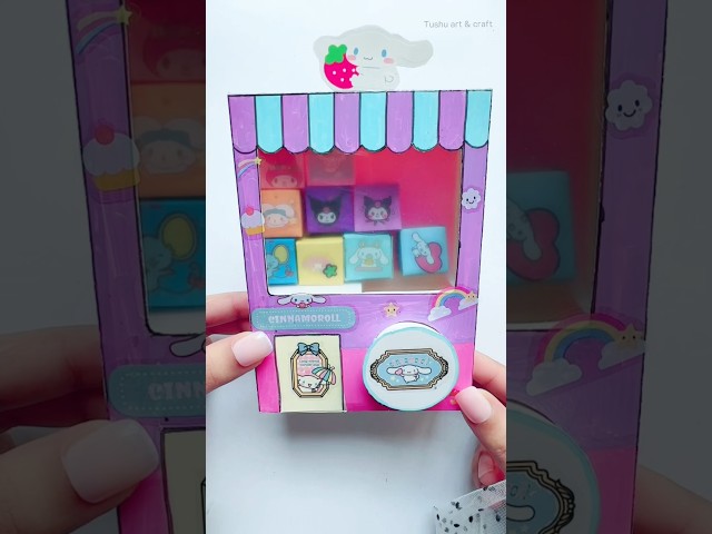 DIY cute vending machine ✨ #tushuartandcraft