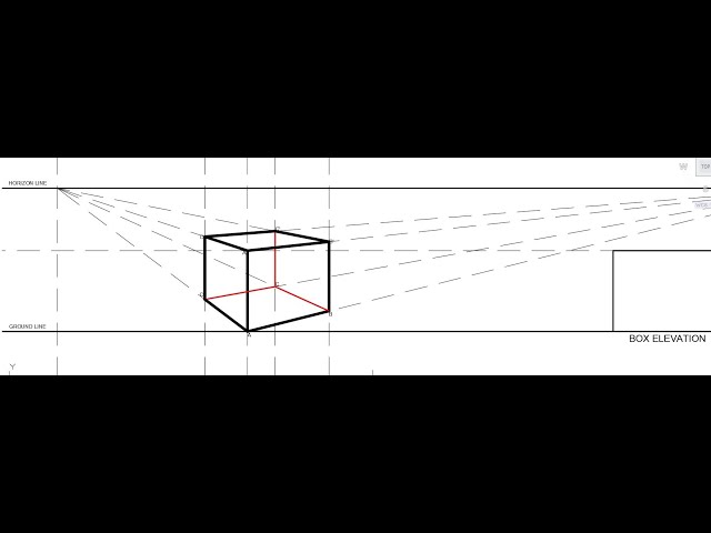 HOW TO DRAW PERSPECTIVE A BOX .