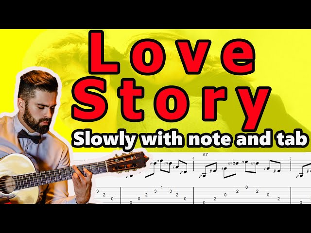 Guitar Lesson : Love Story ( Where Do I Begin? ) Francis Lai - Andy Williams Note & Tabs | Tutorial