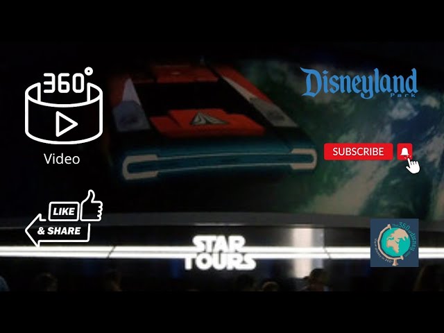 [2022] Star Tours full ride 4k 360 POV | Disneyland, California