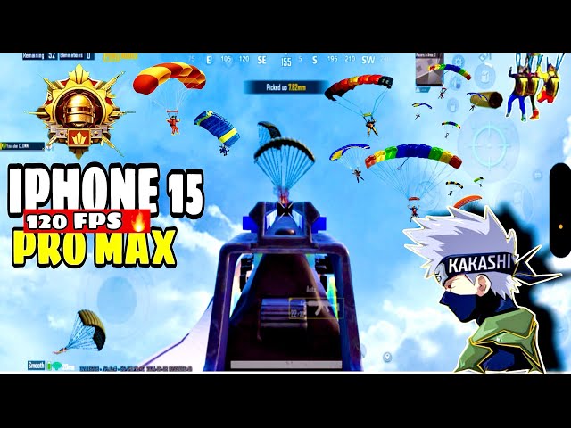 Wow!! iPHONE 15 PRO MAX GAMEPLAY🔥Pubg Mobile #kakashi #gaming