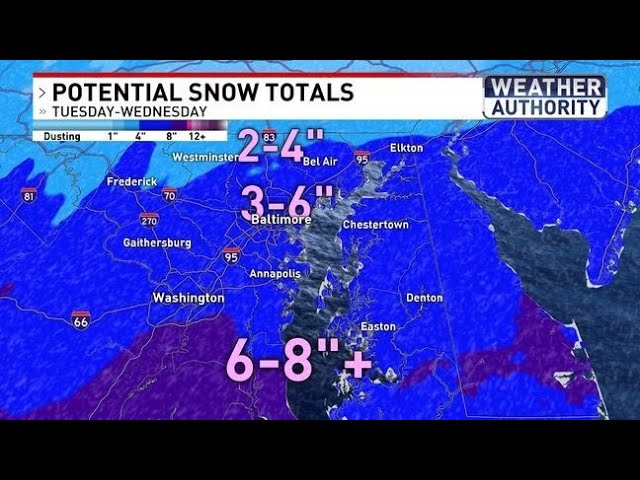 Incoming snow | Winter weather expected across Maryland