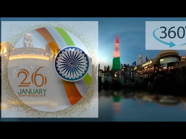 Burj Khalifa celebrates India's independence day 2024| 360° view | maa tuhje salaam song