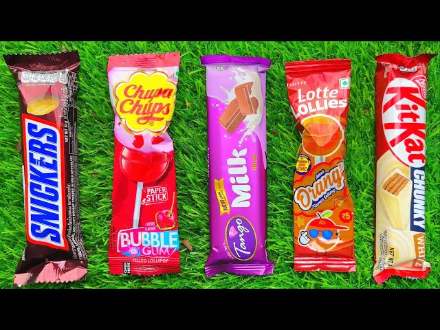 Satisfying video Asmr lollipops candy and chocolate gummy candy unboxing video Asmr.