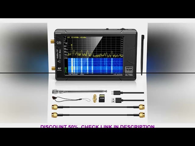 New Tiny Spectrum Analyzer TinySA ULTRA 4" Display 100kHz To 5.3GHz With 32GB Card Version V0.4.5.1